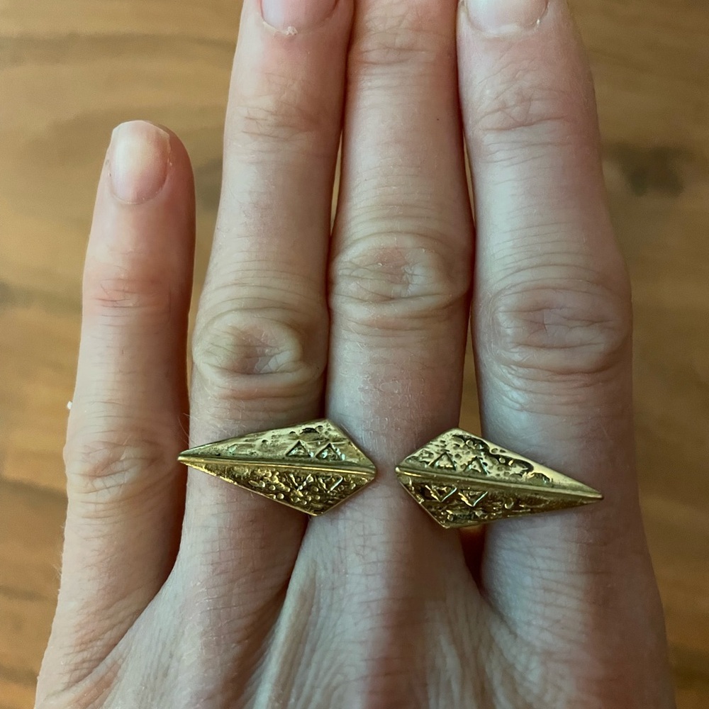 Geometric Tribal Boho Statement Ring Adjustable S… - image 3